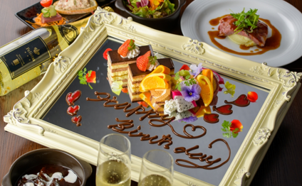 記念日デザートプレート